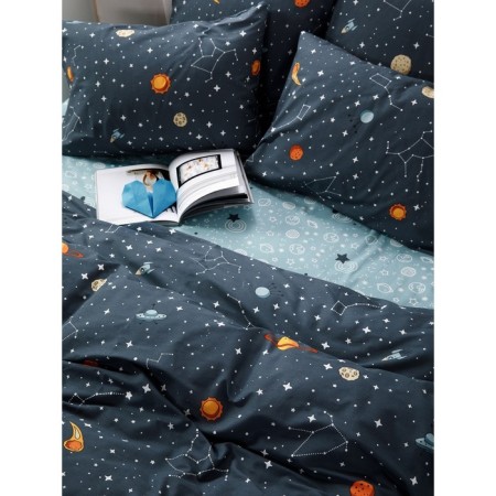 Bed linen 1.5 joint venture "Planets", size 145x215 cm, 145x215 cm, 70x70 cm - 2 pcs-4