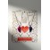Kulons "Demetrons" Bright hearts, the color is pink blue in silver, 45 cm