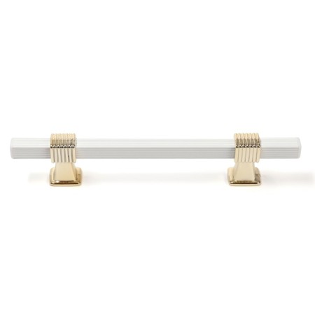 Cappio pk117 bracket handle, m/o 160 mm, white/gold color-2