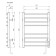 Electric towel Domoterm Tbox 109-8, 500x700 mm, right, chrome