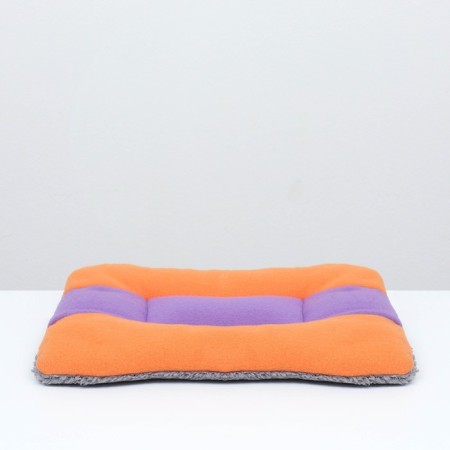 Animal mattress, bilateral, 87 x 70 cm, orange/lilac-2