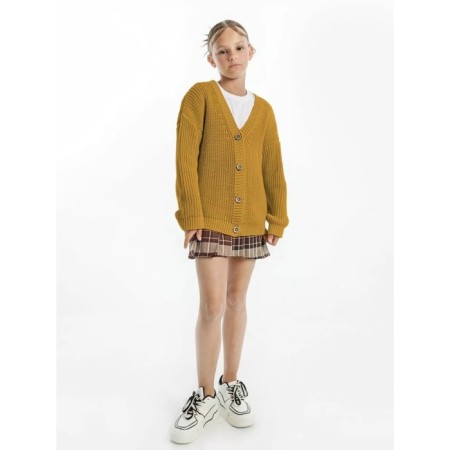 Кардиган для девочки Amarobaby Knit, рост 122 см, цвет жёлтый-8