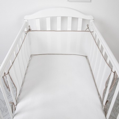 The side in the crib, size 31x180 cm, beige color