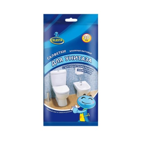 Salfets wet household Celesta, for the toilet, 30 pcs.