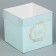 Gift box for flowers with PVC lid, packaging, Present, 12 x 12 x 12 cm