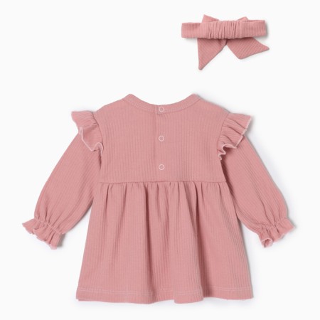 Платье и повязка Крошка, Я BASIC LINE, рост 86-92 см, розовый-4