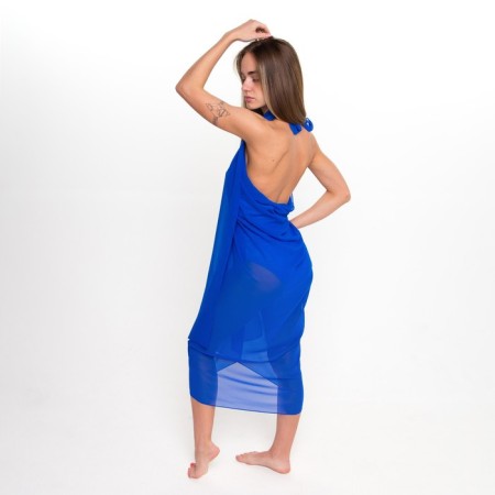 Pareo female, blue color, size 120x170 cm-7