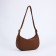 Baget bag with zipper, brown color