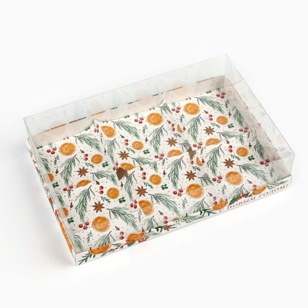 Box for Musser cakes “Happy New Year”, 27 x 17.8 x 6.5 cm, New Year-2