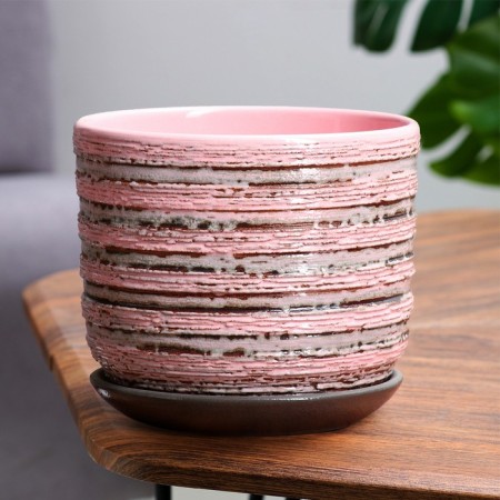 Flower pot "cuckoo" pink, 1.73 liters-3
