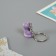 Polystone keychain "Snake with Christmas tree" mix 2x1.5x2.5 cm