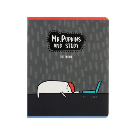 Notebook 48 sheets in the Meshu Mr. Pupkins, cover coated cardboard, twin-lak + selective UV-lak, OFSET block, mix-4
