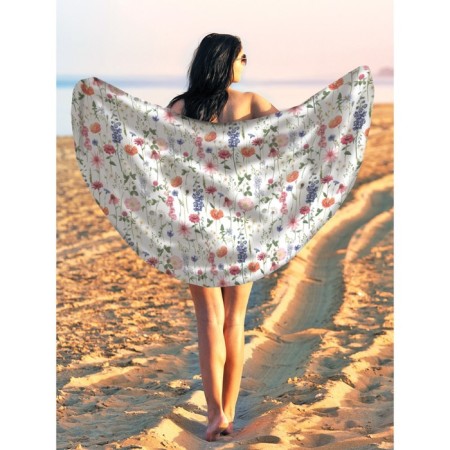 Pareo and beach rug "Summer mood", d = 150 cm