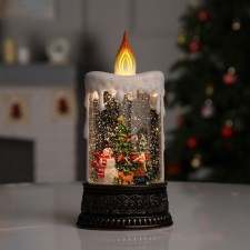 LED figure “Snow with a snowman” 12.3 × 24 × 8 cm, plastic, AAX3 batteries (not in the kit), USB, glow warm white