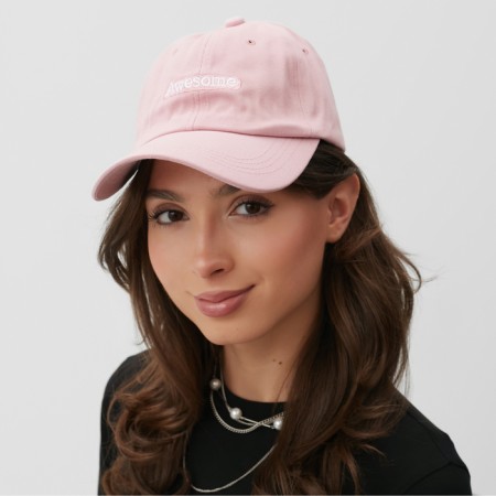 Women's cap "Awesome" minku, pink color, rr 58