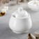 Porcelain sugar is porcelain with a lid Wilmax, 340 ml, white color