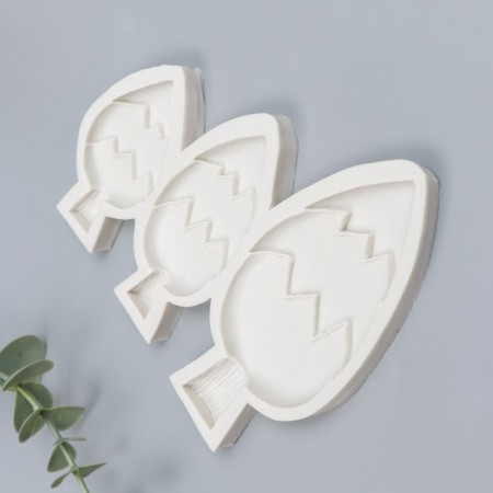 Mold Silicon "Three Tree" products - 6.5x3.6 8x3.6 11.1x5 cm 3 objects 11.7x13.2 cm-1