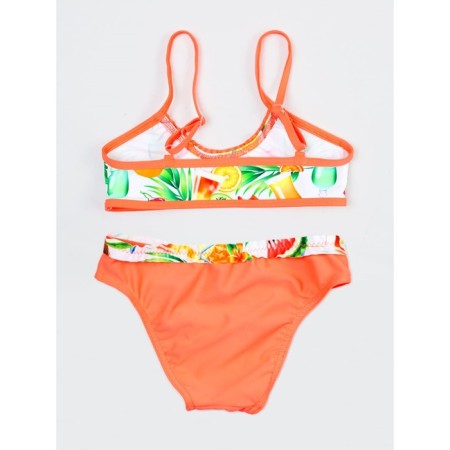 Bathing suit for girls, height 122-128 cm, peach color-1
