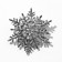 New Year! Brooch "Patterned snowflake", white color in silver