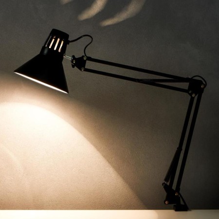 Lamp on the clamp 101 "SIX, Black" E27 40W Risalux-2
