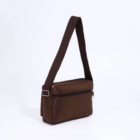 Cross-Bodi Bag on a zipper, brown color-1