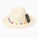 Women's hat with bombs, size 54-56, white color