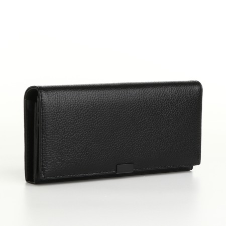 Women's wallet on magnets, black color