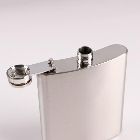 Flaw for alcohol and water, 210 ml, "Major", stainless steel, cover, gift, army, 7 oz-1