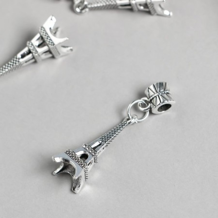 Bale with a suspension metal for the creativity "Eiffel Tower" silver 3.6 cm