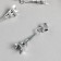 Bale with a suspension metal for the creativity "Eiffel Tower" silver 3.6 cm