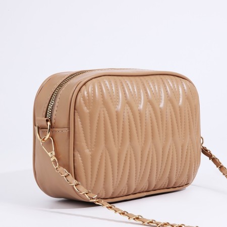 Cross-Bodi Bag on a zipper, beige color-2