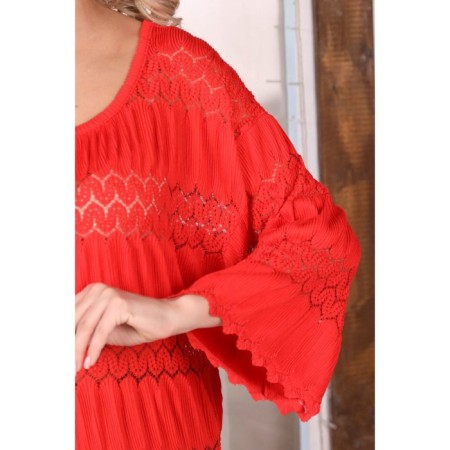 Women's dress, size 46, red color-14