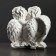 Luminous figure "A couple of angels sitting" 29x14x28cm white