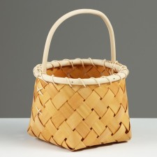 Wicker basket, D16 x 12/22.5 cm, sequoia