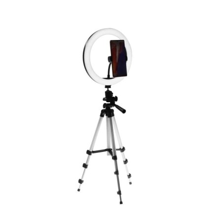 LED ring lamp on a tripod Luazon SNP098, 10 "(26 cm), 20 watts, tripod 27-85 cm