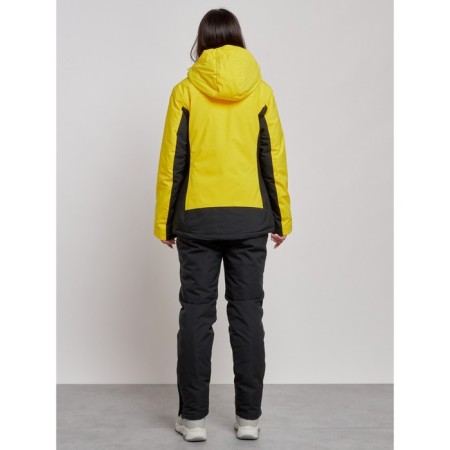 Ski costume female winter, size 48, yellow color-3
