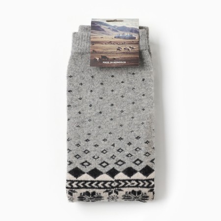 Women's hetras from Mongolian wool, white color-2