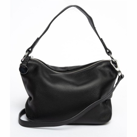 Bag Cross-Body Women's, genuine leather, Ludor black, 21x8x14 cm