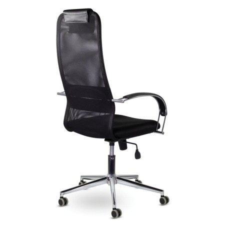 Armchair for the head of Brabix Pilot EX-610 CH Premium, chrome, fabric-plot, black-3