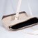 Zipper bag, external pocket, beige color