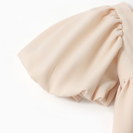 Платье для девочки, MINAKU :Party Dress, цвет молочный, рост 128 см-7