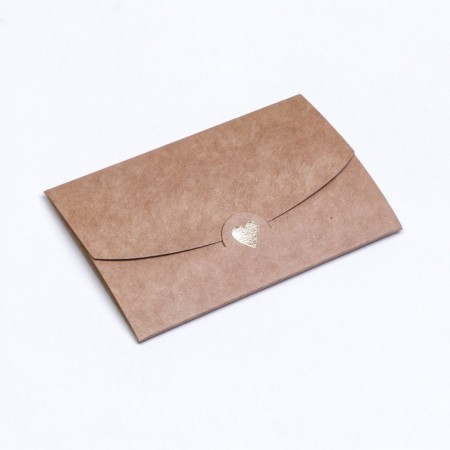 Envenue for certificate with embossing, craft, 10.5 x 7 cm