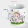 Mug ceramic share "unicorn", 230 ml, white color