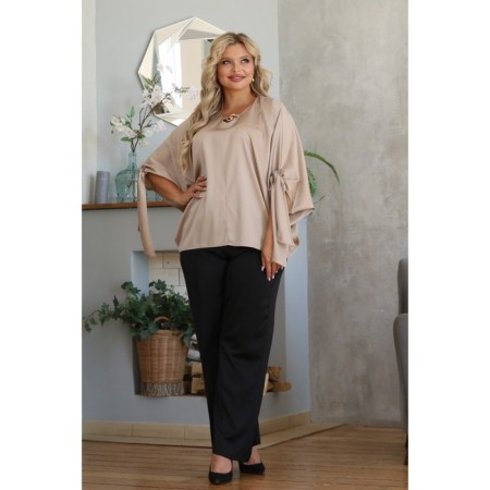 Female suit, size 48, beige color