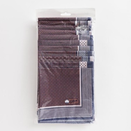 Men's nasal male Ethel "Sergio" 30*30 cm, (set 12 pcs,) cv. Violet, Fig. Mix-8
