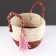 Argentina storage basket, with handles, 26 x 20 x 19.5 cm, natural, burgundy