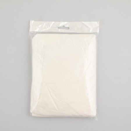 A raincoat adult cloak “Nature has no bad weather”, buttons, white color, size 42-48-6