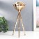 Summary Metal for 1 candle "Trinoga with a dome" gold 28x13x13 cm