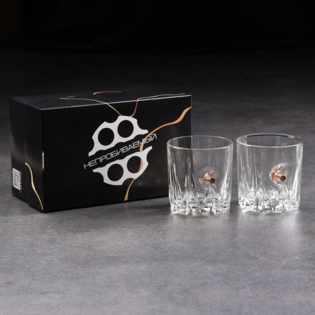 A set of glasses for whiskey "impenetrable. Venice with a bullet"