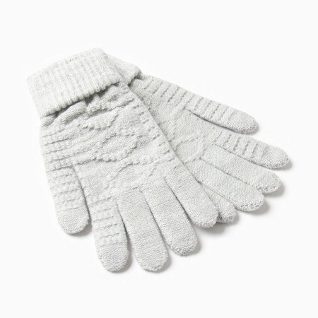 Female gloves, gray color, rn 7-8-1